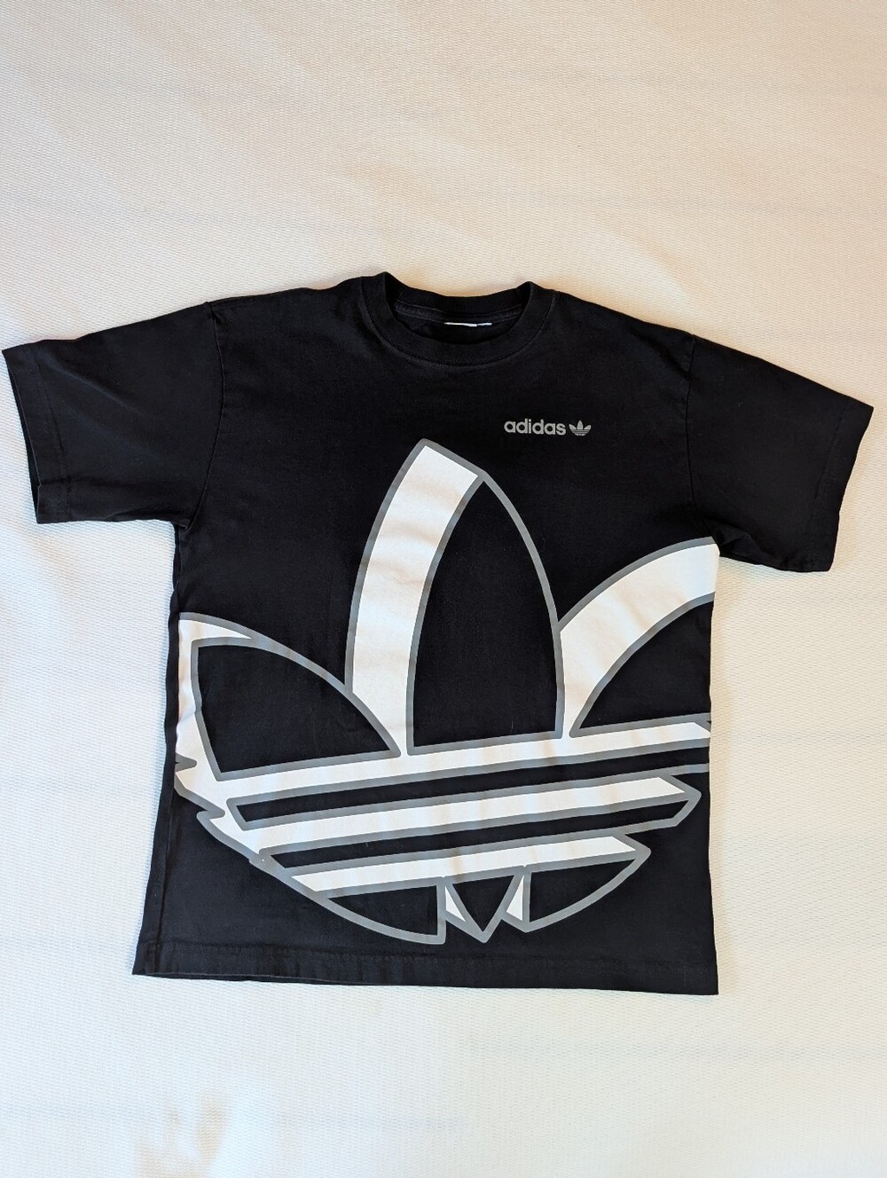 adidas Originals Oversized Shadow Logo Black Tee Shirt